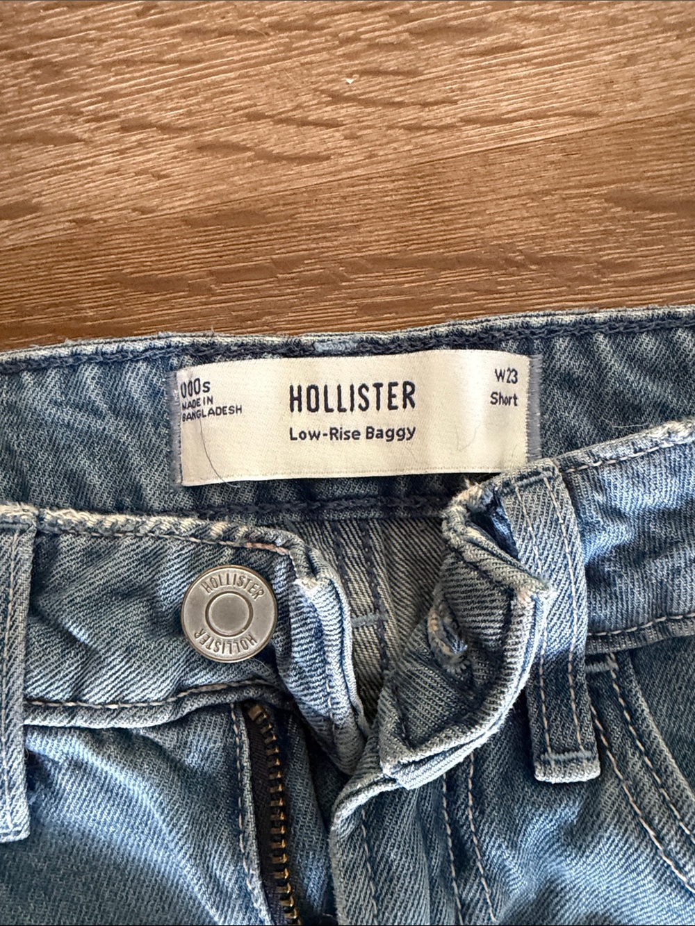 Hollister Light Blue Low-Rise Baggy Jeans